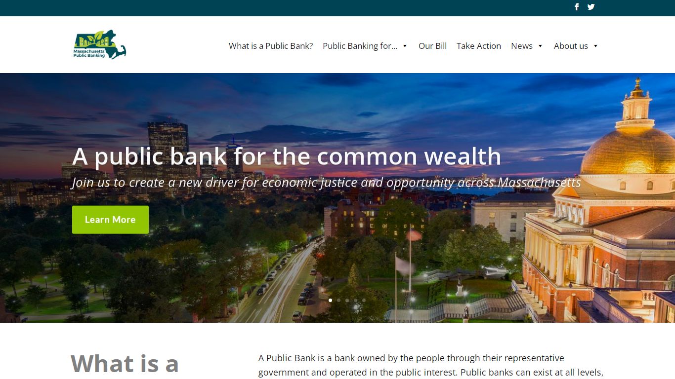 Massachusetts Public Banking | Creating Common Wealth for the Common Good