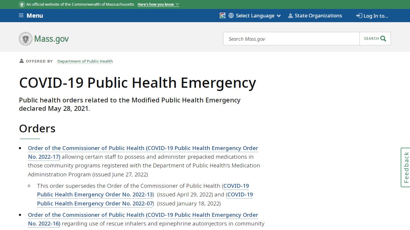 COVID-19 Public Health Emergency | Mass.gov